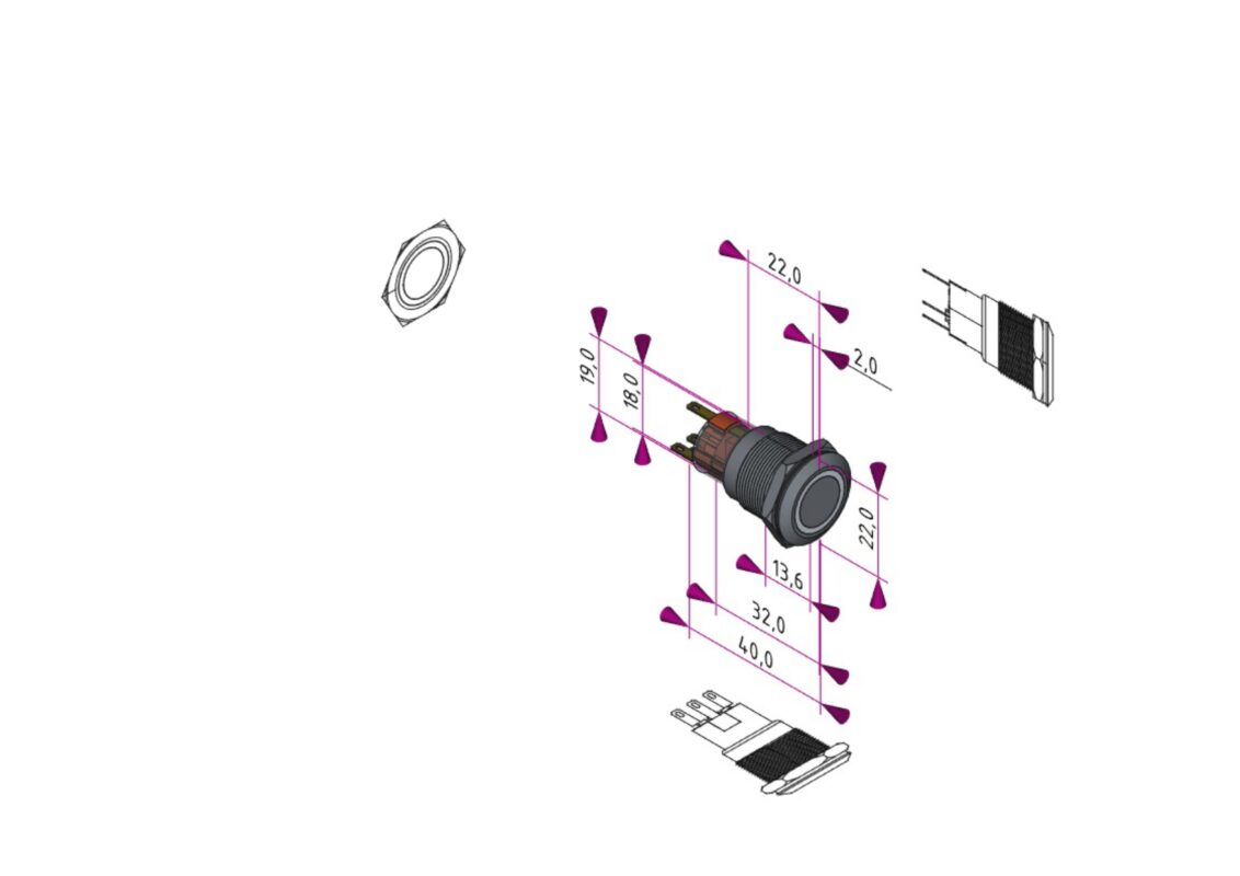 3D модель Кнопка S-pro 67 - 221