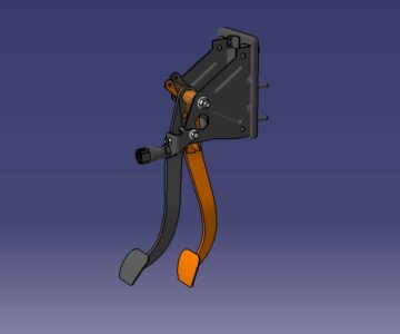 3D модель Педаль сцепления с кронштейном ГАЗон NEXT C41R11-1602408 (C41R13-1602408)