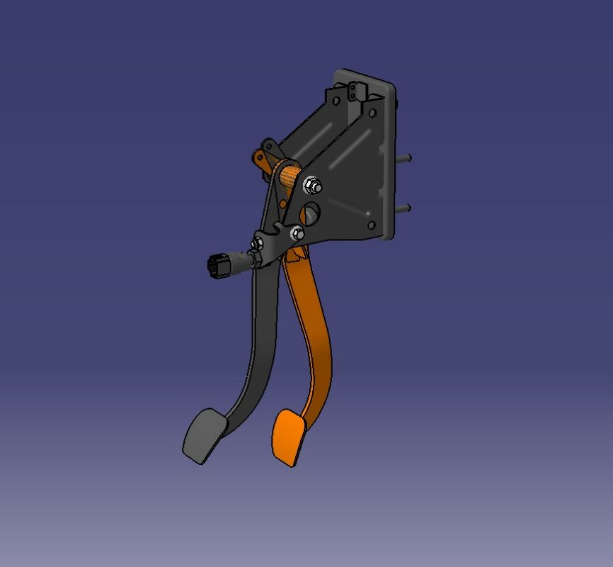 3D модель Педаль сцепления с кронштейном ГАЗон NEXT C41R11-1602408 (C41R13-1602408)