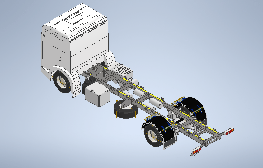 3D модель Шасси HOWO T5G КБ 5425