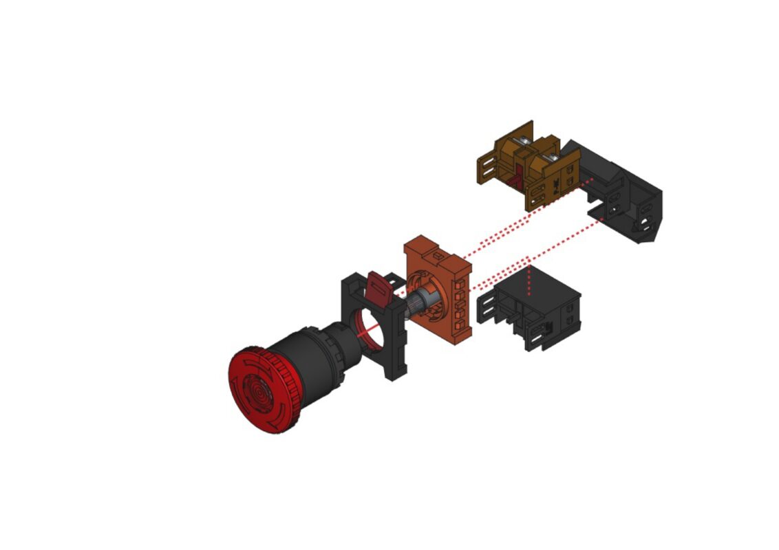 3D модель ANE-22 Кнопка аварийная