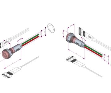 3D модель Лампа индикаторная неоновая красная N-300-R 220VAC