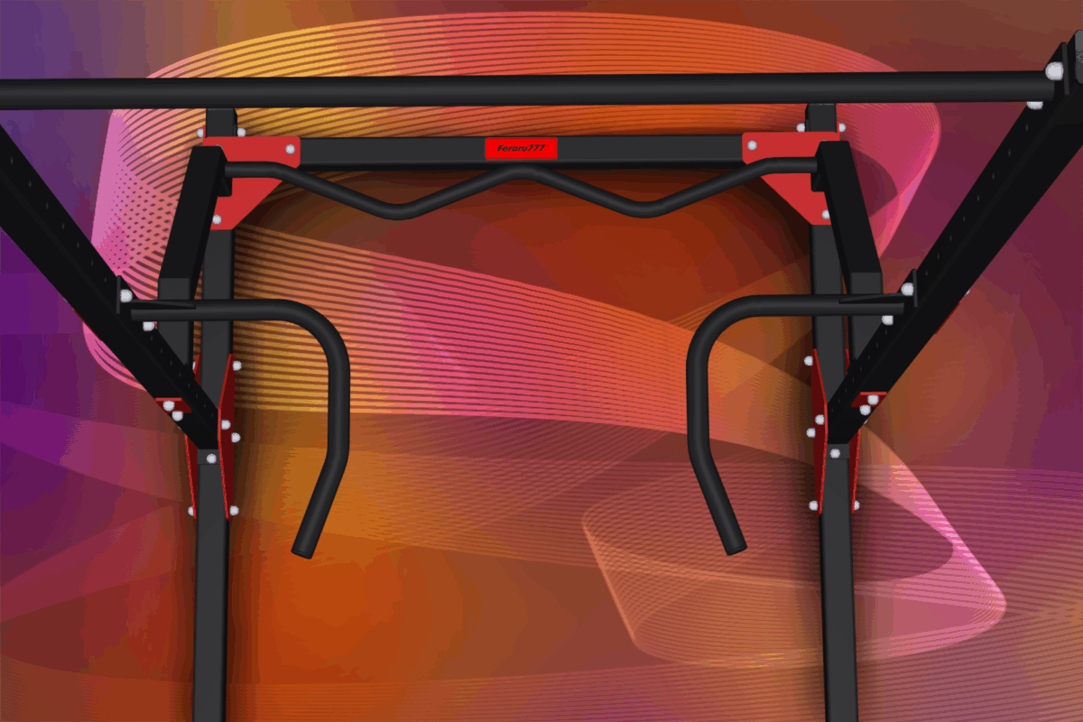 3D модель Турник+брусья+W-образная перекладина для отжиманий (напольный разборный регулируемый)