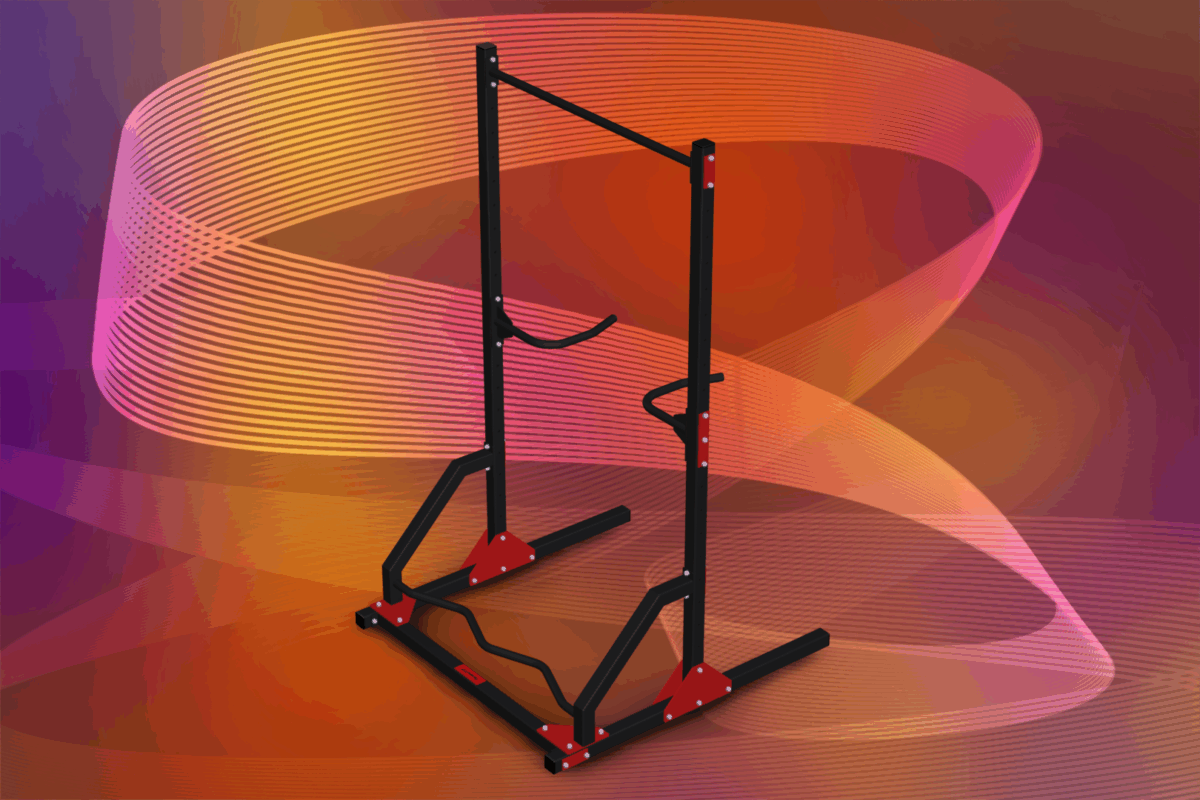 3D модель Турник+брусья+W-образная перекладина для отжиманий (напольный разборный регулируемый)