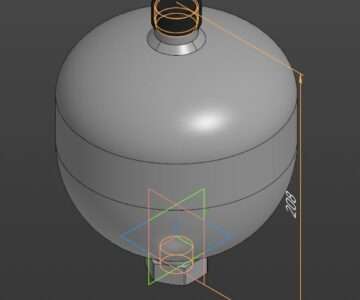 3D модель Гидропневмоаккумулятор мембранного типа GXQ-A-1.4-33-2-1-A