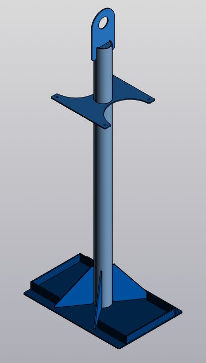 3D модель Стойка для 2-х кислородных баллонов 40 л