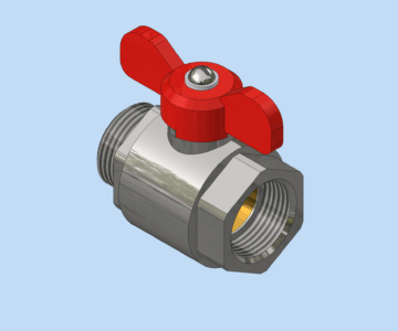 3D модель Кран шаровой ДУ25 G1