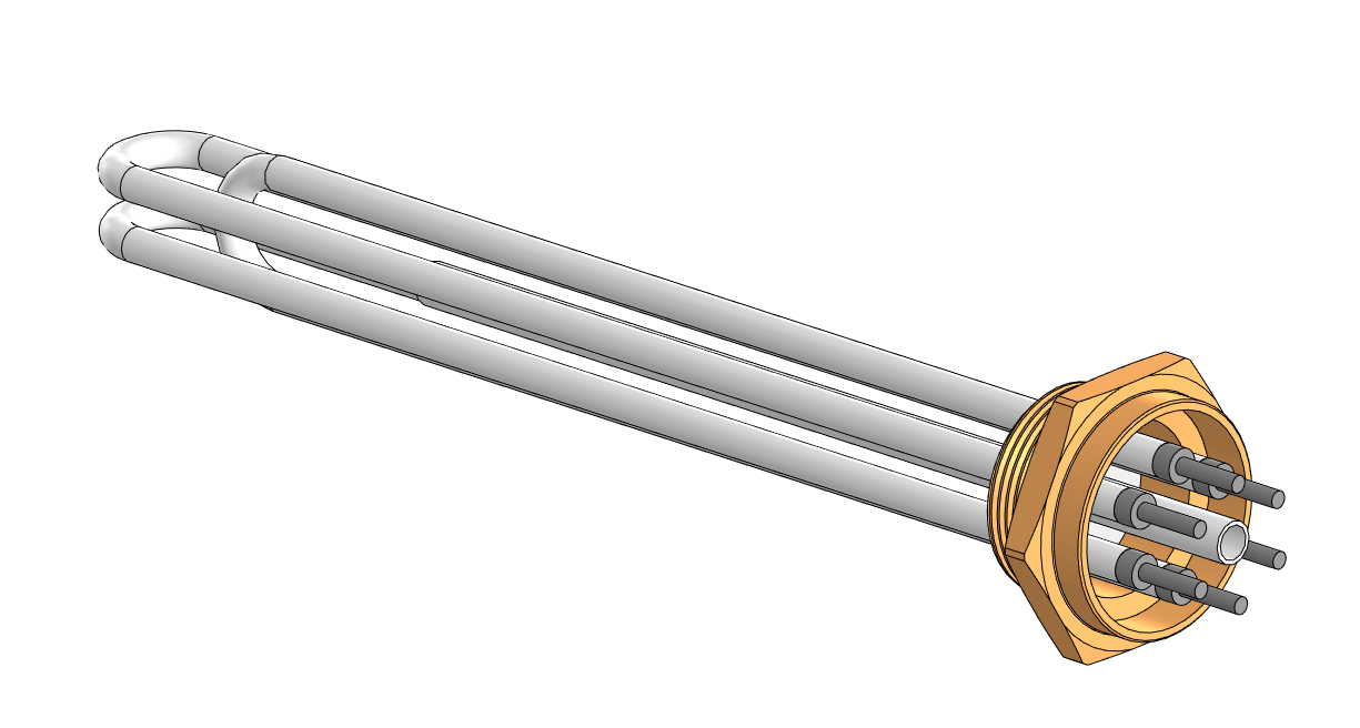 3D модель Блок ТЭН 4.5 кВт G 1,5"