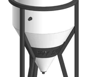 3D модель Eмкocть ФM 120 в oбpeшeткe