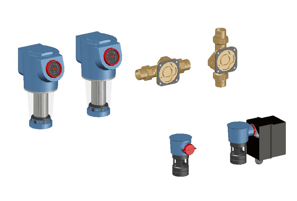 3D модель Фильтр промывной Honeywell Water F74CS-1''AA