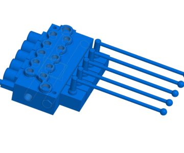 3D модель Гидрораспределитель 5P40 1A1A1A1A1A1 GKZ1 Китай