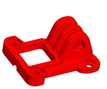 3D модель Держатель для камеры GoPro и модуля GPS