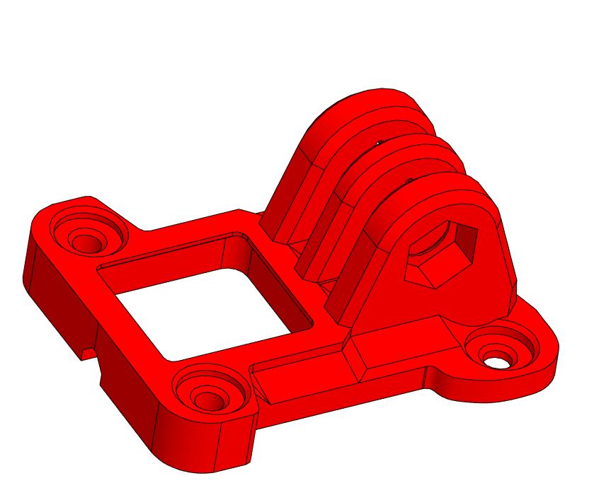 3D модель Держатель для камеры GoPro и модуля GPS