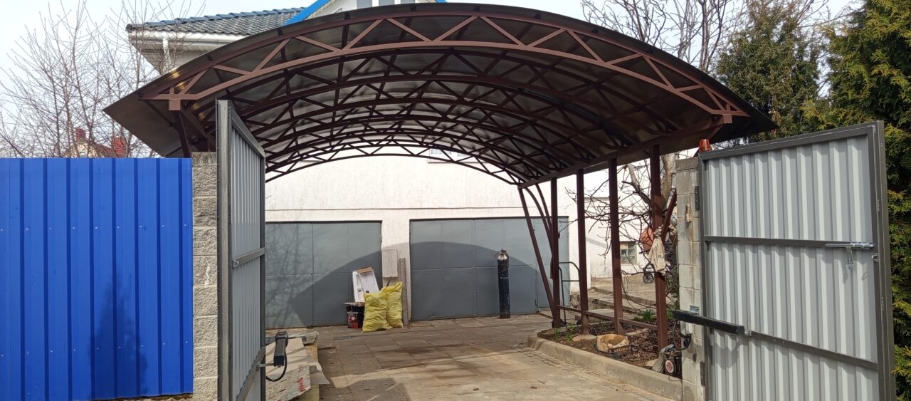 Чертеж Навес для авто ШхДхВ 4.2х6х3.2м