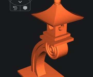 3D модель Забор и фонарь для диорам