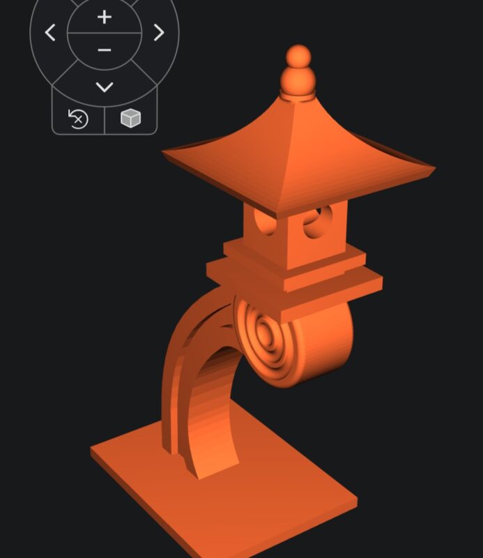 3D модель Забор и фонарь для диорам