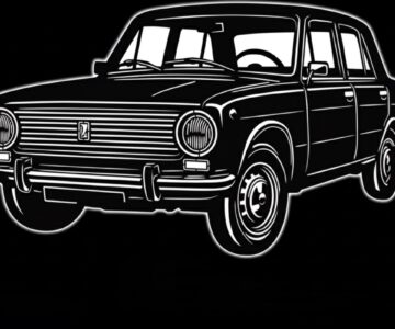 Чертеж ВАЗ-2101 копейка (панно)
