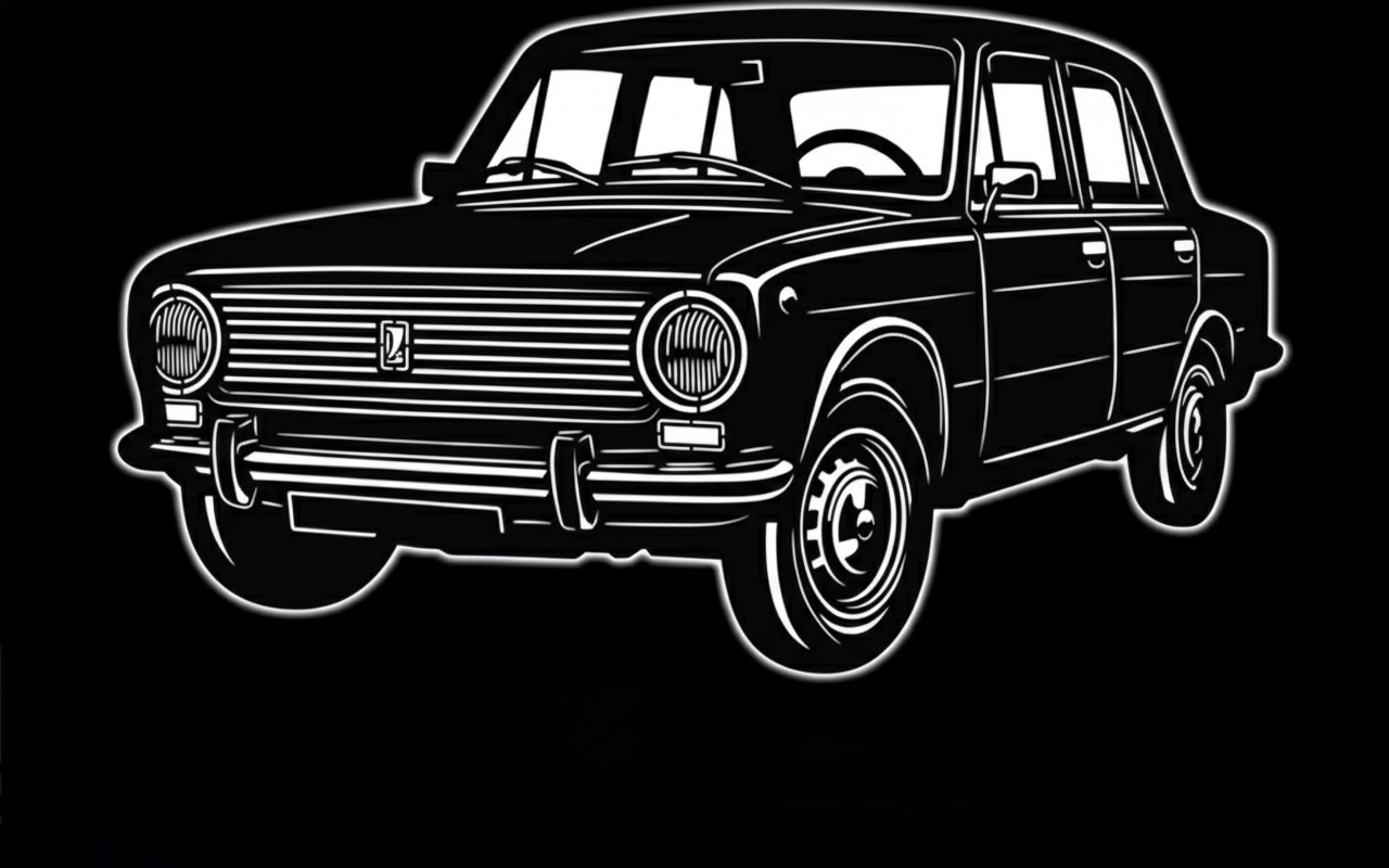 Чертеж ВАЗ-2101 копейка (панно)