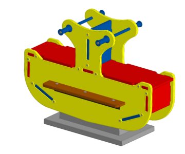 3D модель Детская качалка маятникового типа