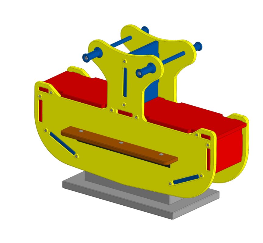 3D модель Детская качалка маятникового типа