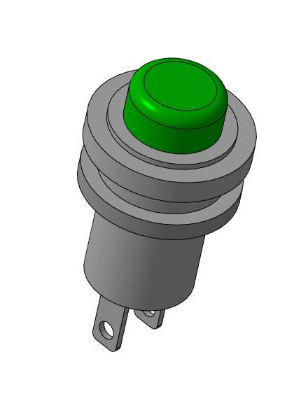 3D модель Кнопка PBS-10C-2 On(Off)