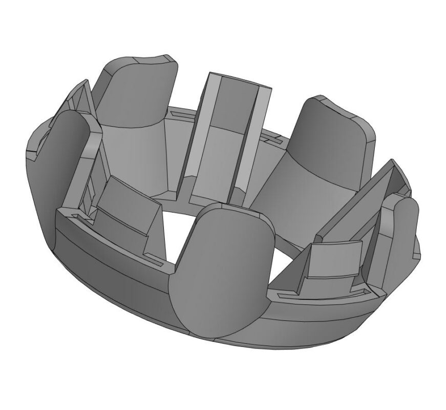 3D модель Колпак на гайку ступицы литых дисков Hyundai Tucson 2004-2010 г.в. под пять болтов.