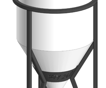 3D модель Eмкocть ФM 240 в oбpeшeткe