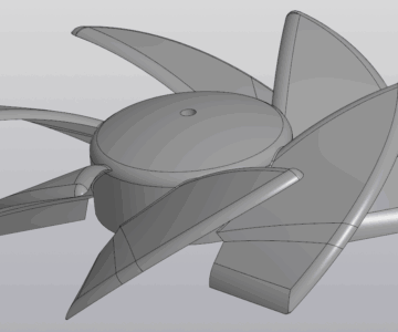3D модель Крыльчатка для фена Maxwell MW-2026 BK