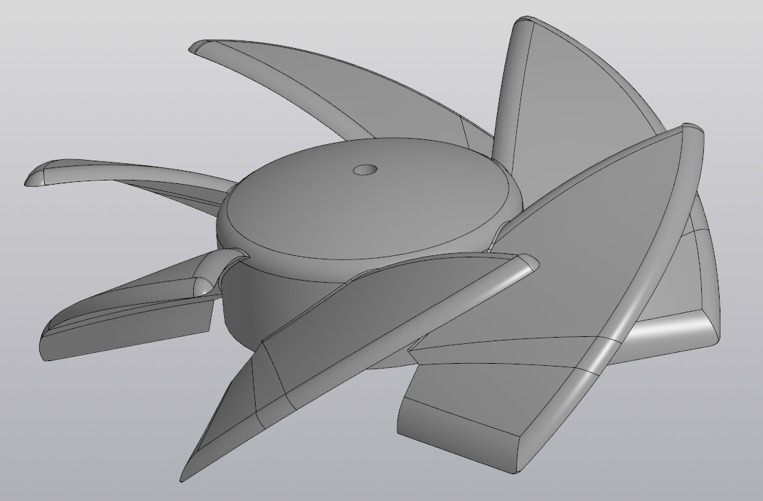 3D модель Крыльчатка для фена Maxwell MW-2026 BK