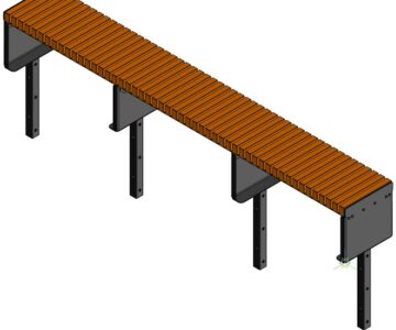 3D модель Лавочка Straight