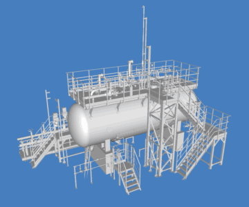 3D модель Блок дегазации (давление 1МПа)