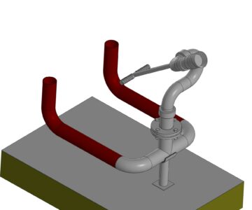 3D модель Монтаж лафетного ствола ЛС-С20(15/25)У системы пожаротушения