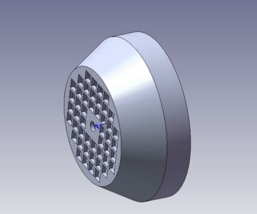 3D модель Крышка крыльчатки охлажения трехфазного асинхронного электродвигателя АИР-63В2 УЗ 0,55 кВт 2730 об/мин