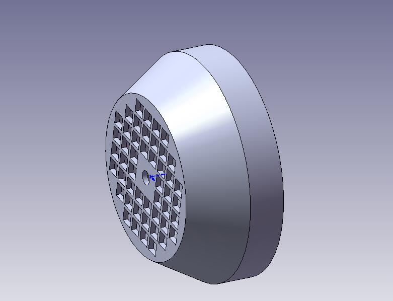 3D модель Крышка крыльчатки охлажения трехфазного асинхронного электродвигателя АИР-63В2 УЗ 0,55 кВт 2730 об/мин