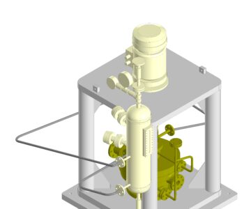 3D модель Вертикальный насос OHVL 2х3х10Н, Закрытой дренажной системы.