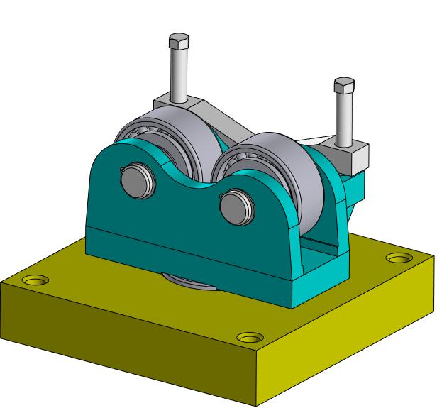 3D модель Опора роликовая для возможности проверки биений