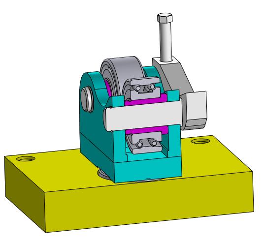 3D модель Опора роликовая для возможности проверки биений