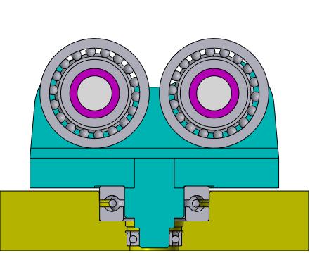3D модель Опора роликовая для возможности проверки биений