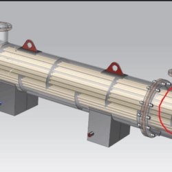 3D модель Теплообменник кожухотрубчатый 2500