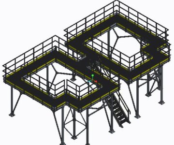 3D модель Площадка обслуживания магнитных сепараторов ПОМС