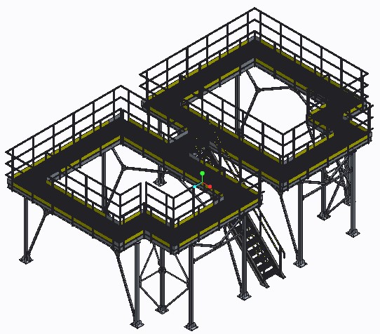 3D модель Площадка обслуживания магнитных сепараторов ПОМС