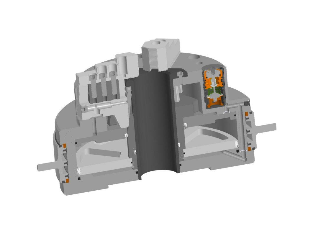 3D модель 3д модель пневматический токарный патрон диаметр 330мм