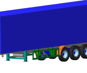 3D модель Габаритная модель полуприцепа МАЗ - 975800