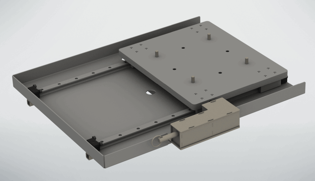 3D модель Выдвижная платформа для сверлильной установки с мультишпинделем CX-8510-13016