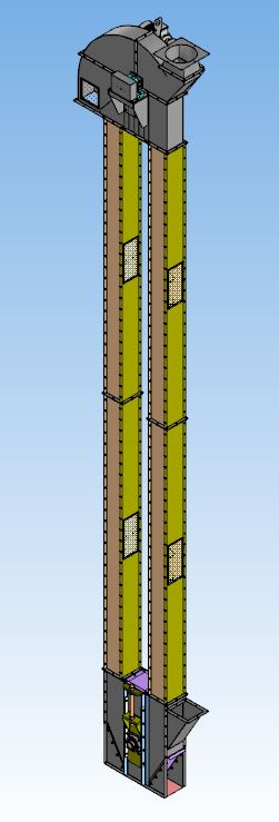 3D модель Нория НС-20  (производительность 20 т/ч)