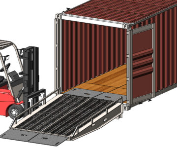 3D модель Рампа для морского контейнера под вилочный погрузчик