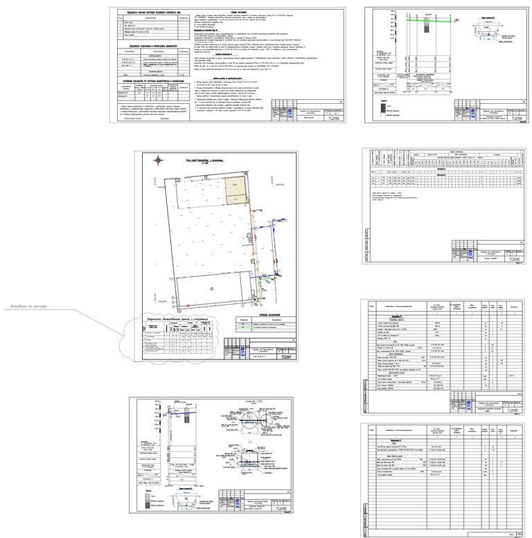 Чертеж Наружное водоснабжение и канализация производственного здания в г.Жанаозен.
