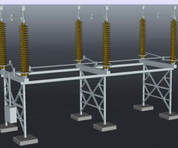 3D модель 3Д модель разъединителя 110 кВ