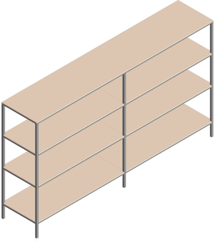 3D модель Стеллаж 3000х600х1700