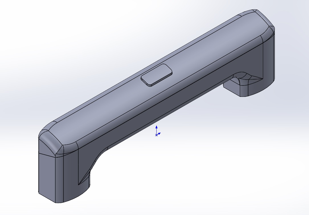 3D модель Верхняя часть ручки чемодана